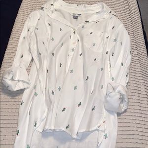 Old navy Button down. Cactus print.